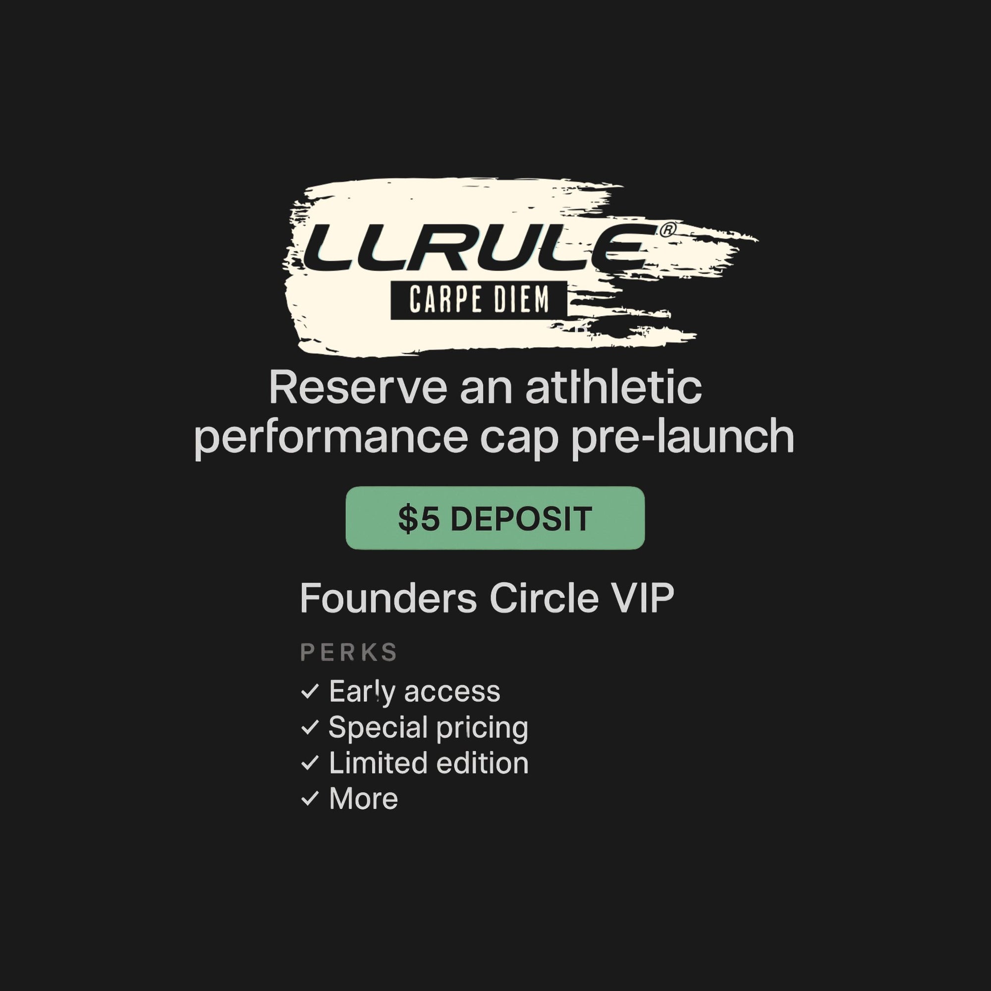 Founders Circle VIP – Reserve Your Ridgeflow Cap ($5 Deposit)