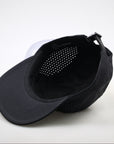 Close-up detail of Ridgeflow cap premium fabric and construction