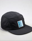 Ridgeflow snap-back baseball cap in black with adjustable closure