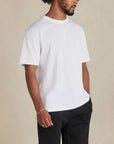 llrule Supima Basics Tee in White, on model