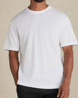 llrule Supima Basics Tee in White, back view