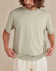 llrule Supima Basics Tee in Meadow, front view