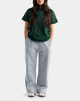 LLRULE Pulse Organic French Terry Pant in Mineral, women's front view