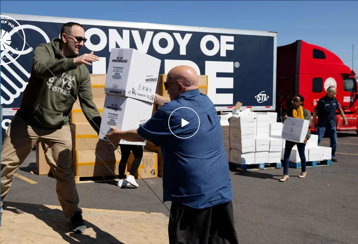 Hurricane relief volunteers and supplies after the storm