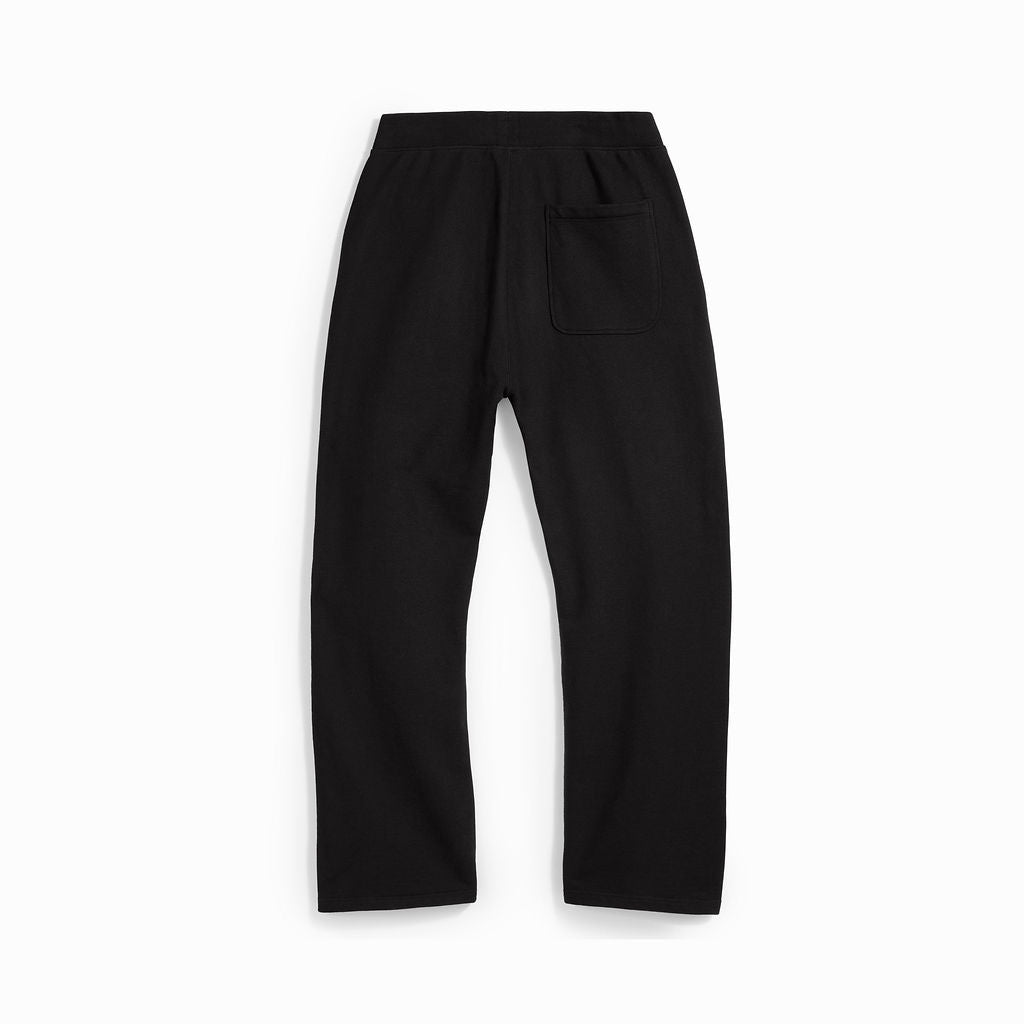 LLRULE Essentials Heavyweight Organic French Terry Pant in black, back view