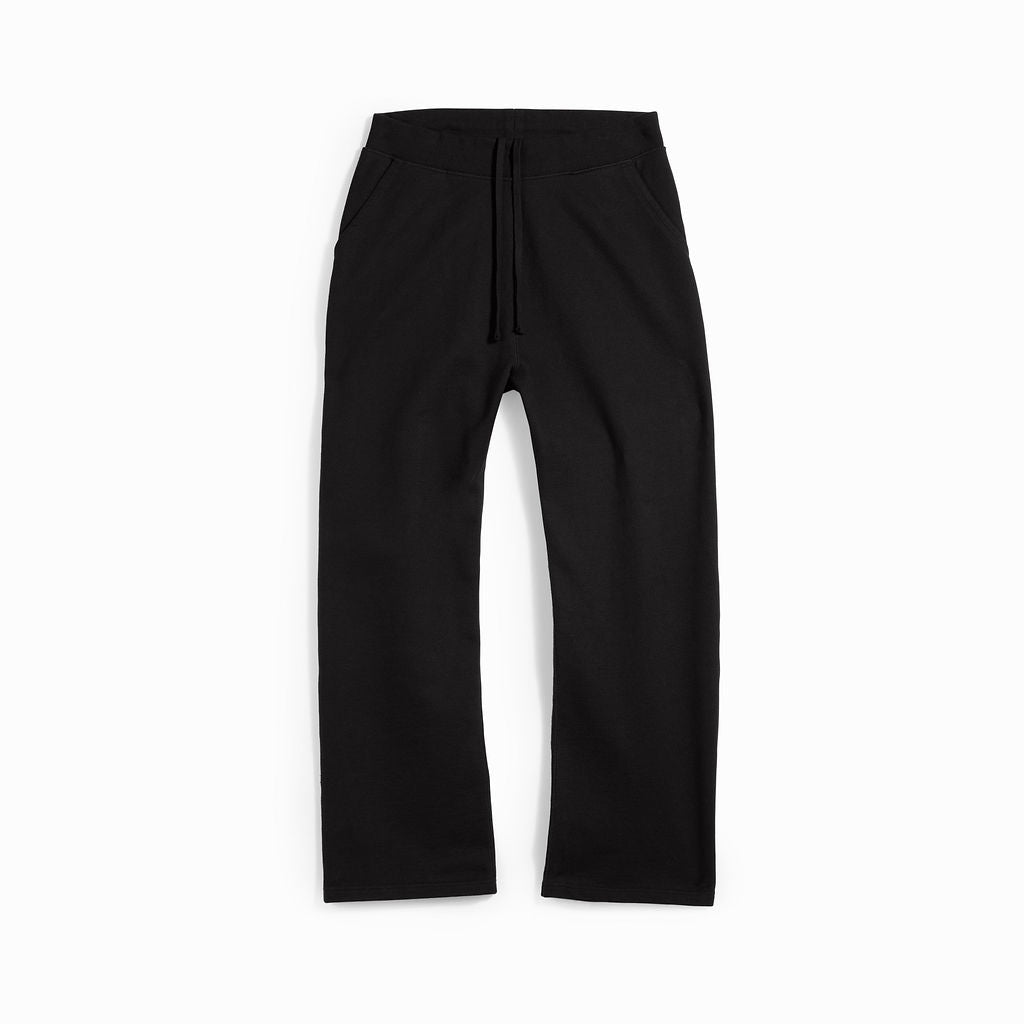 LLRULE Essentials Heavyweight Organic French Terry Pant in black, front view