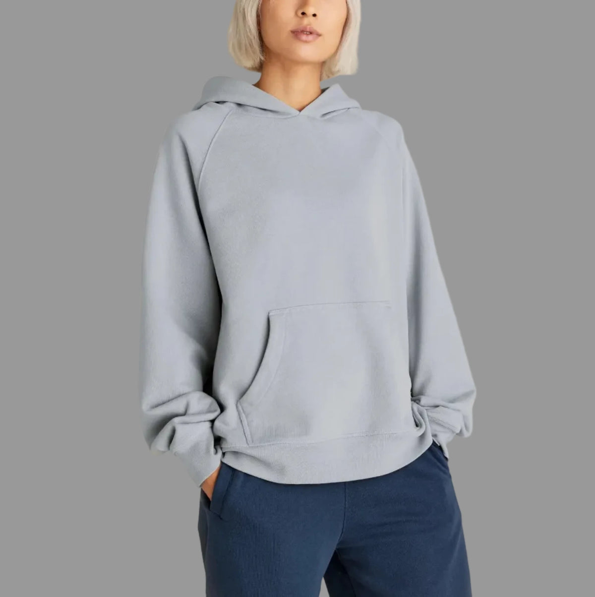 Pacifica Heavy Weight Organic French Terry Hood #Mineral img_1