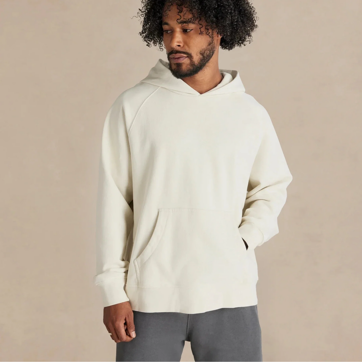 Pacifica Heavy Weight Organic French Terry Hood #Parchment img_1