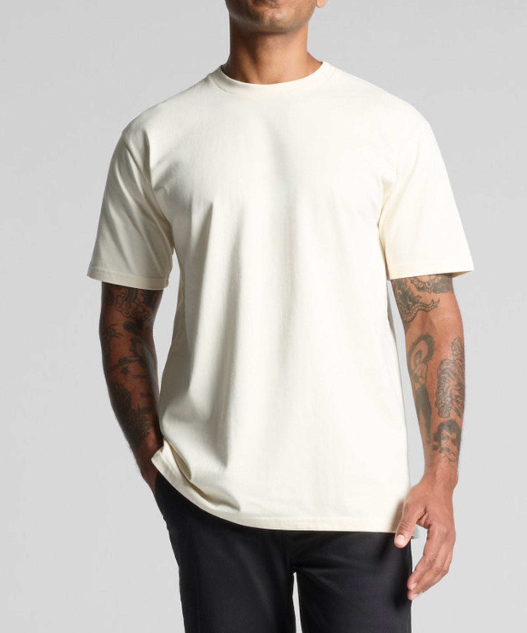 LLRULE Simple Classic organic tee cotton — Natural
