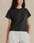 Womens Sprint Heavyweight Organic Tee - Black