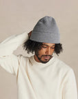 Basic Essentials Cashmere Wool Beanie - Heather Grey