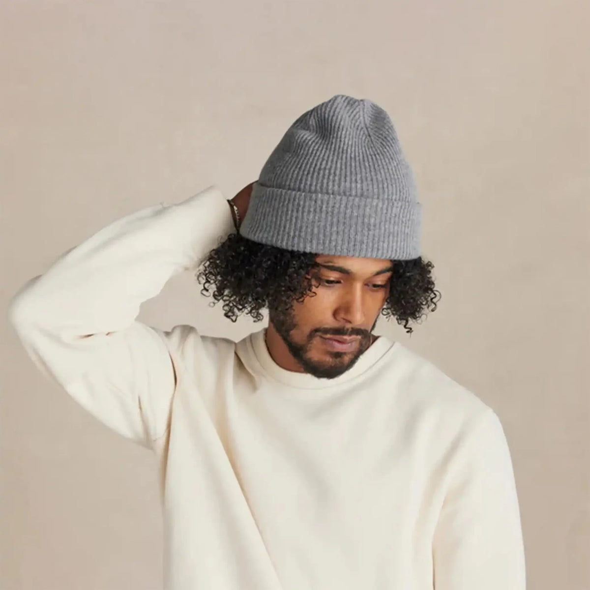 Cashmere Beanie #HeatherGrey img_2