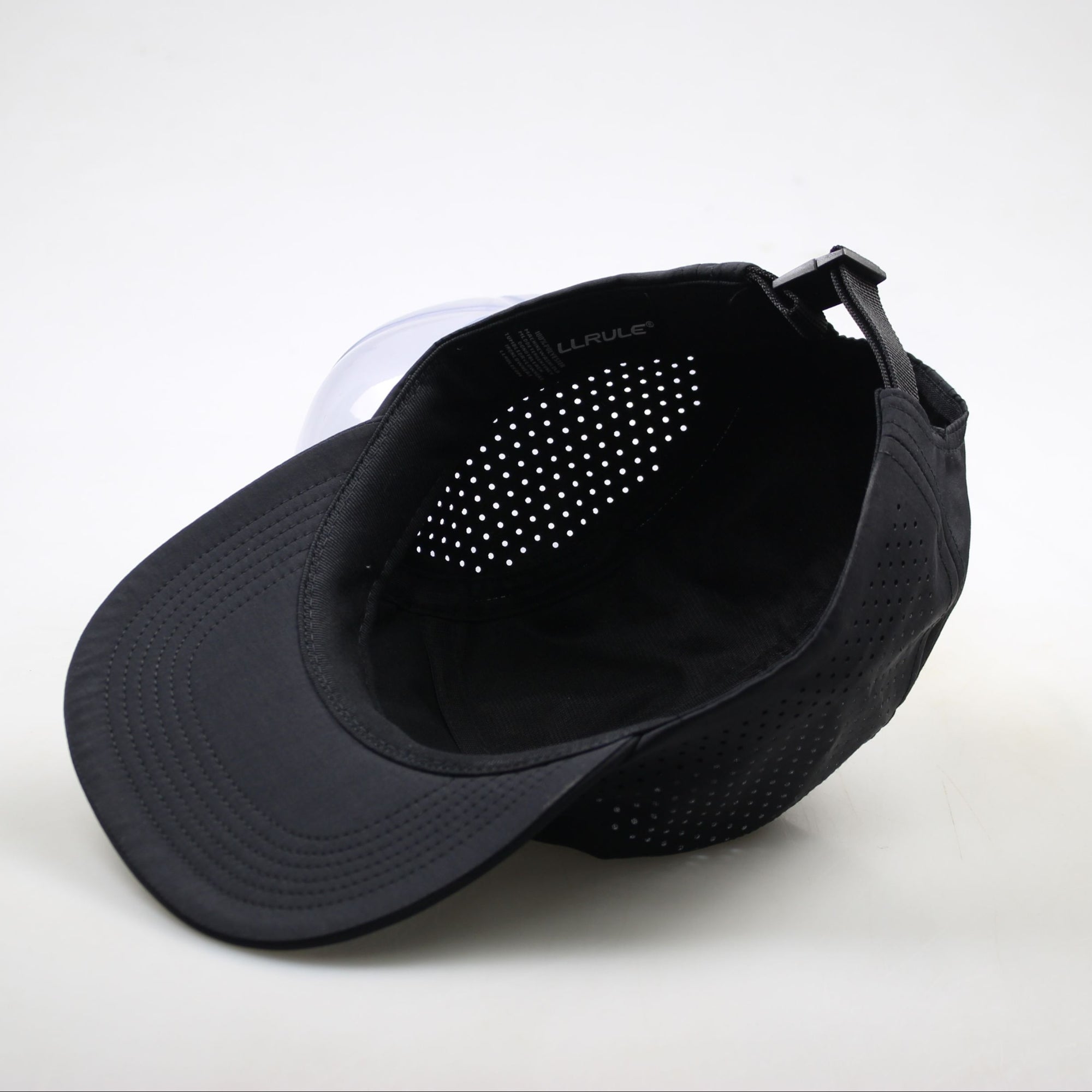 Close-up detail of Ridgeflow cap premium fabric and construction
