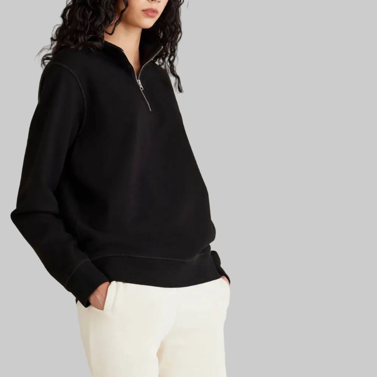 Form Organic Quarter Zip #black img_3