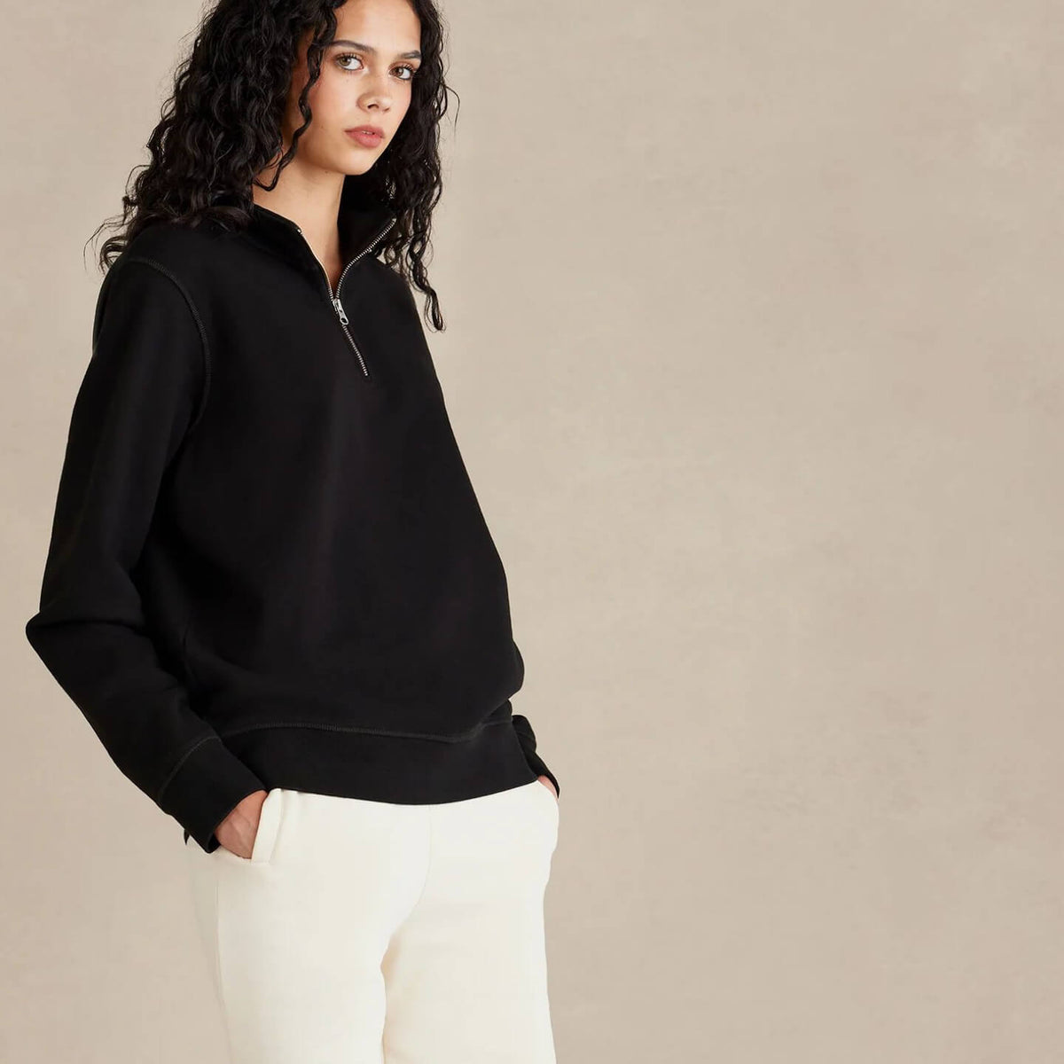 Form Organic Quarter Zip #black img_5