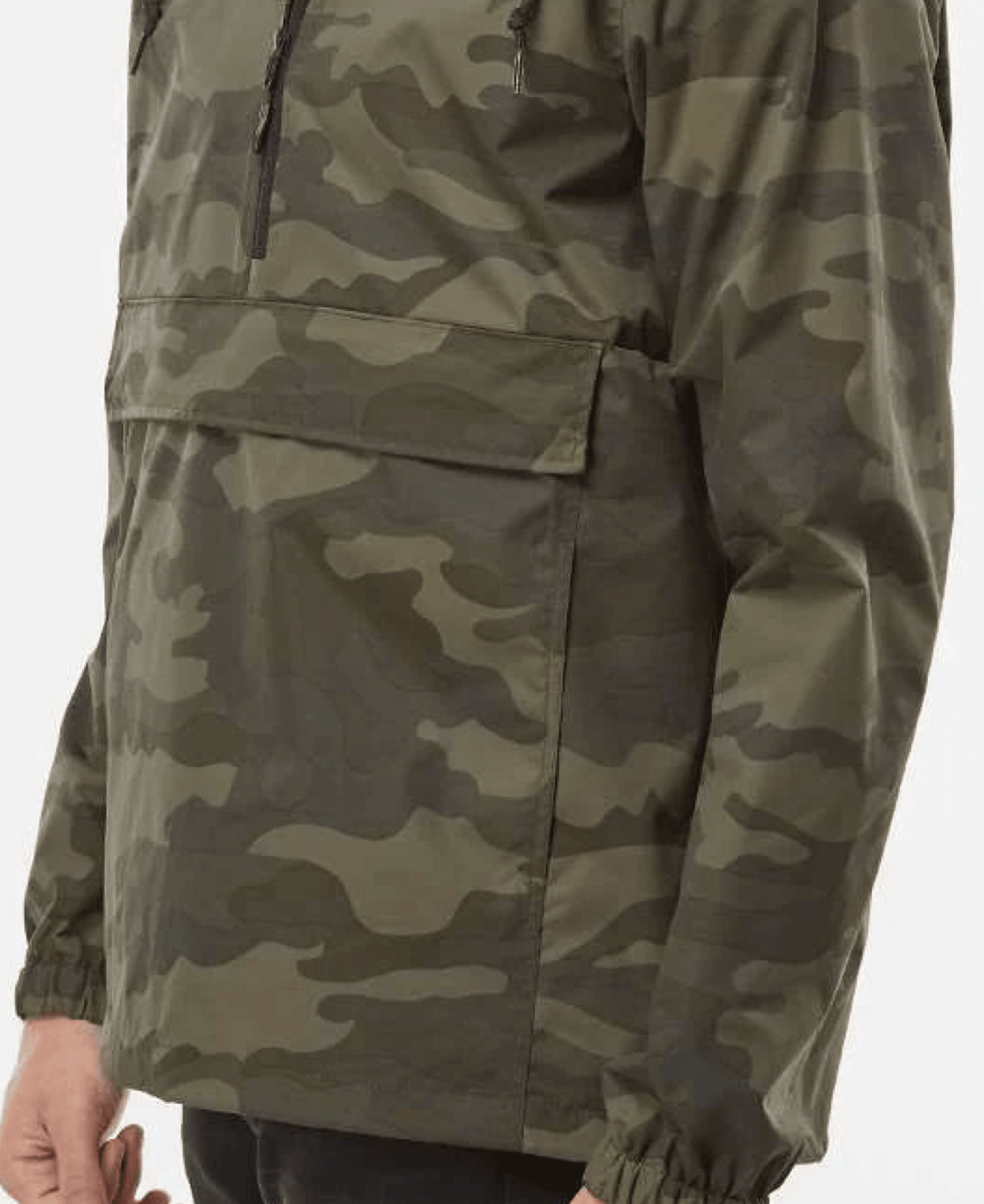 LLRULE Forest Camo Water Resistant Windbreaker Anorak — Forest Camo