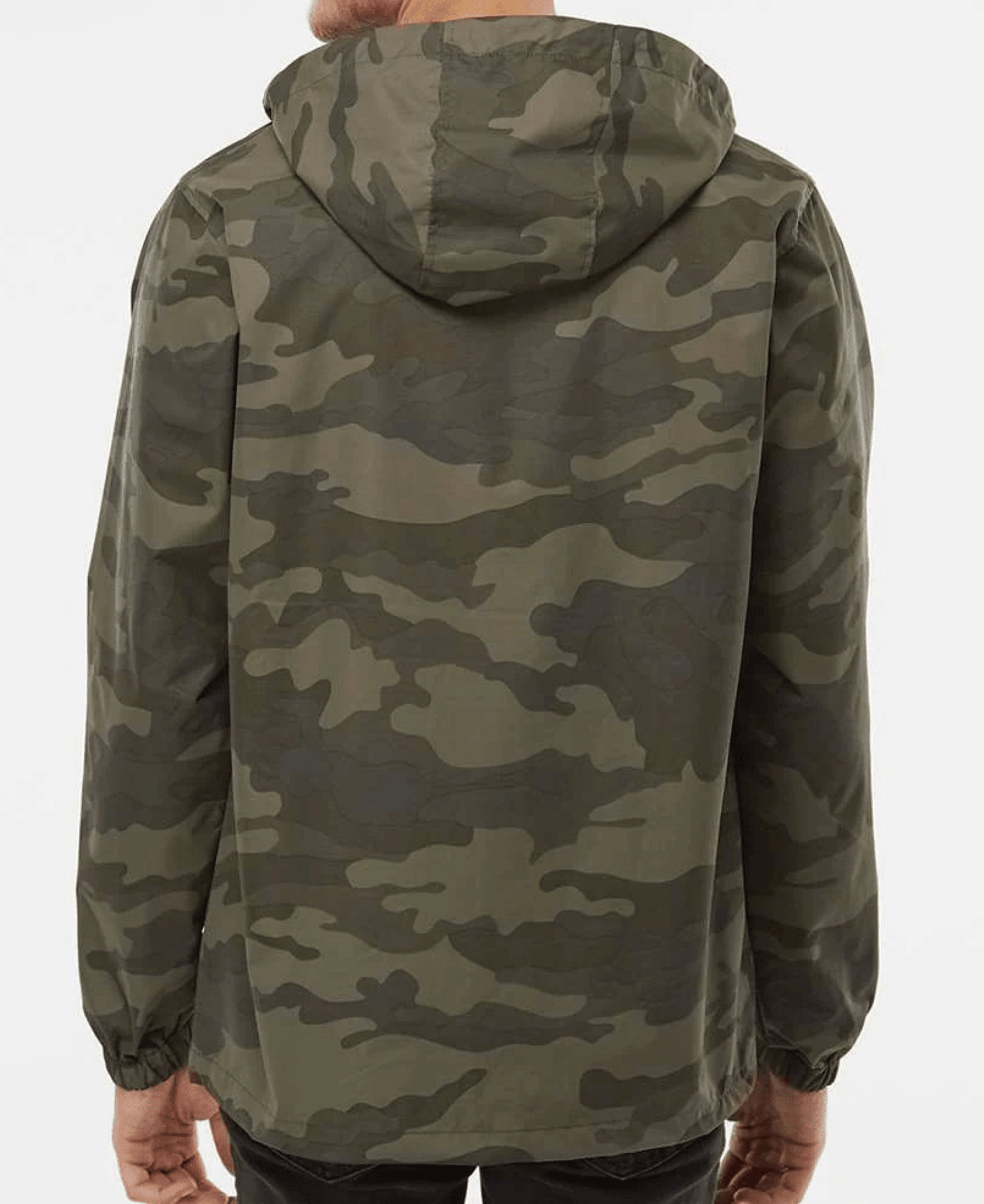 LLRULE Forest Camo Water Resistant Windbreaker Anorak — Forest Camo