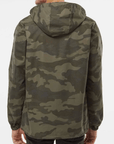 Forest Camo Water Resistant Windbreaker Anorak