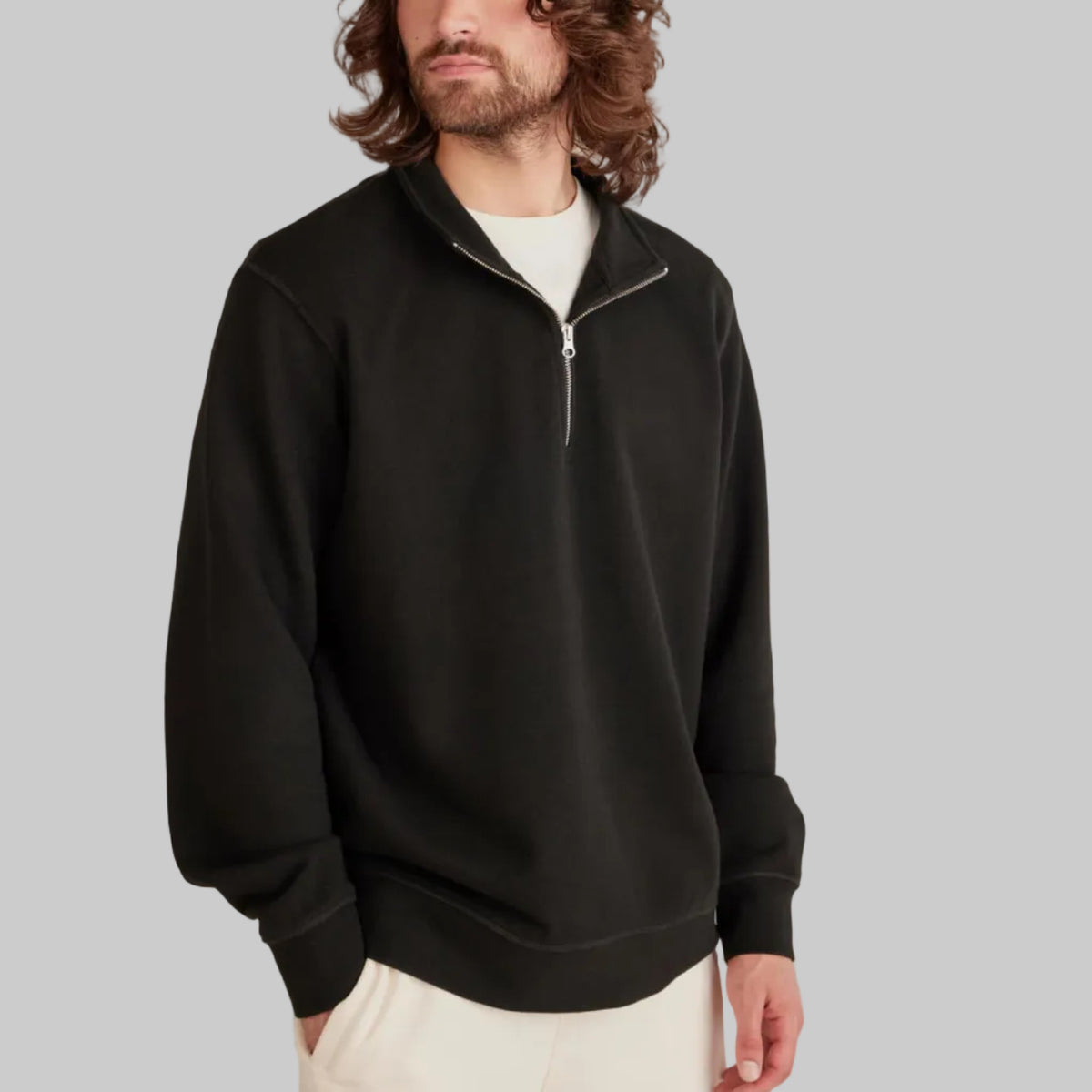 Form Organic Quarter Zip #black img_2
