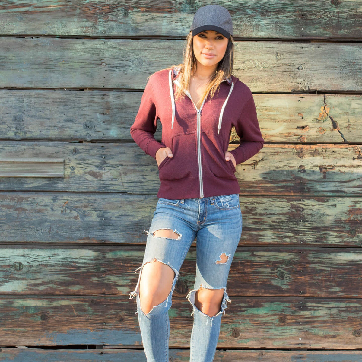 Essential French Terry Hooded Zip 