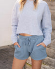 Coastal Fleece Short - ocean blue