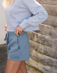 Coastal Fleece Short - ocean blue
